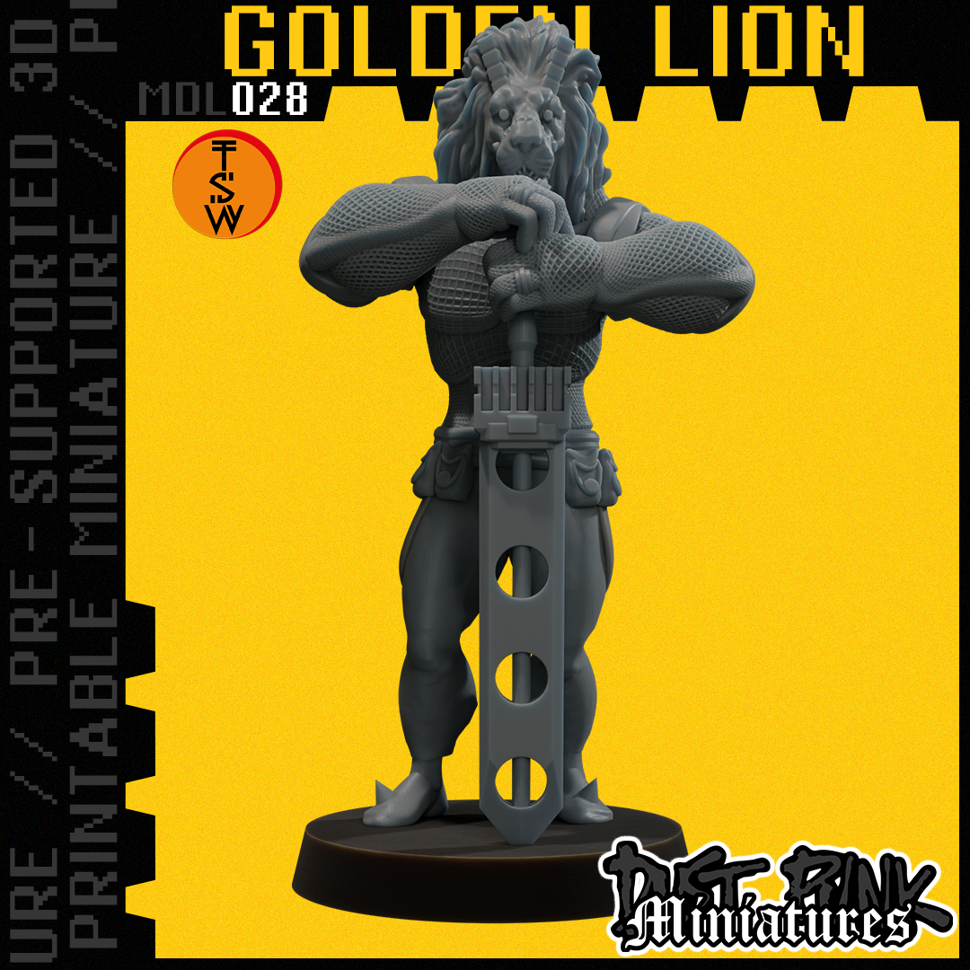 MDL028 GOLDEN LION [PRE-SUPPORTED]